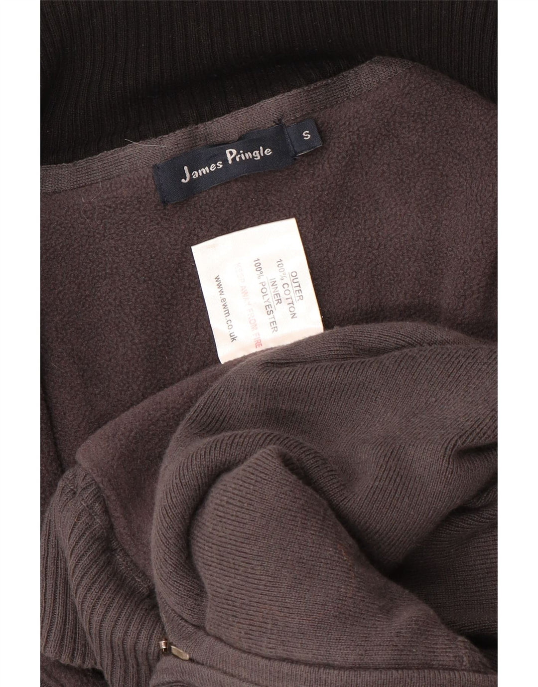 Maglione cardigan da uomo James Pringle piccolo in cotone grigio