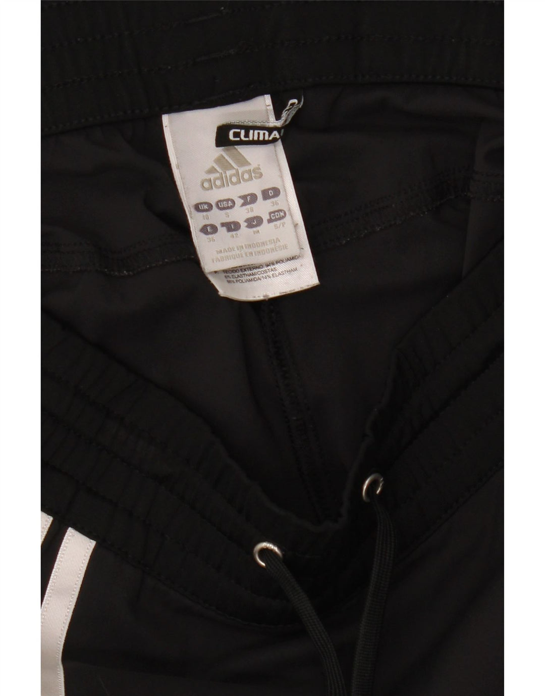 ADIDAS Womens Climalite Tracksuit Trousers UK 10 Small Black Polyamide