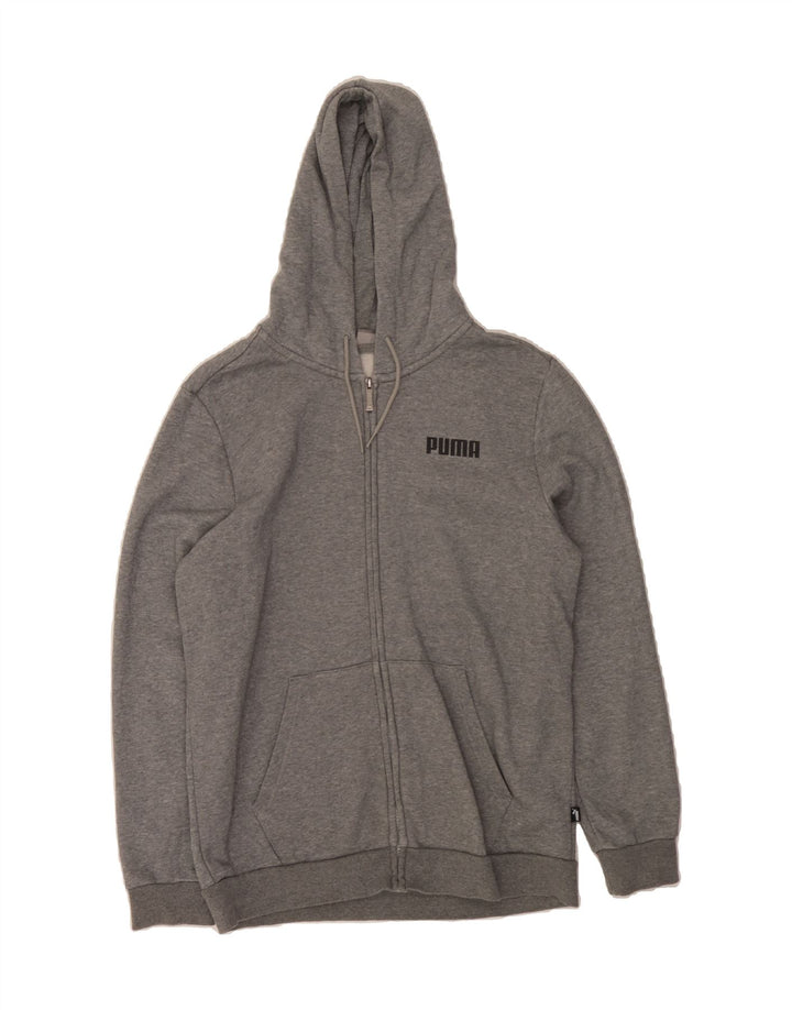 PUMA Mens Zip Hoodie Sweater Medium Grey Cotton Vintage Puma and Second-Hand Puma from Messina Hembry 