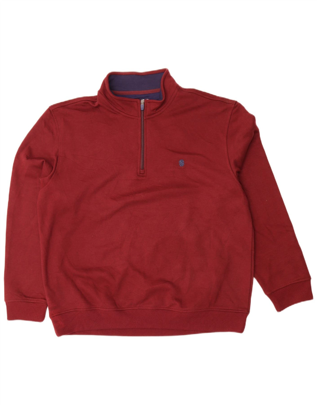 Felpa da uomo con collo con zip Izod, maglione XL, poliestere marrone