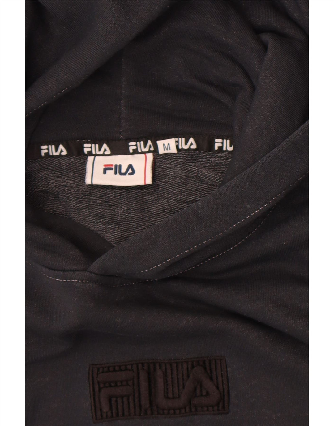 Felpa con cappuccio grafica da donna Fila UK 14 media nera