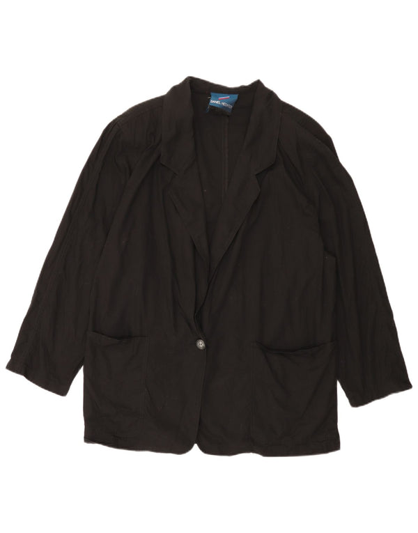 Giacca blazer da donna a 1 bottone Daniel Hechter IT 48 XL cotone nero
