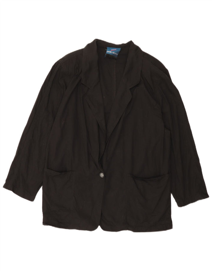 Giacca blazer da donna a 1 bottone Daniel Hechter IT 48 XL cotone nero