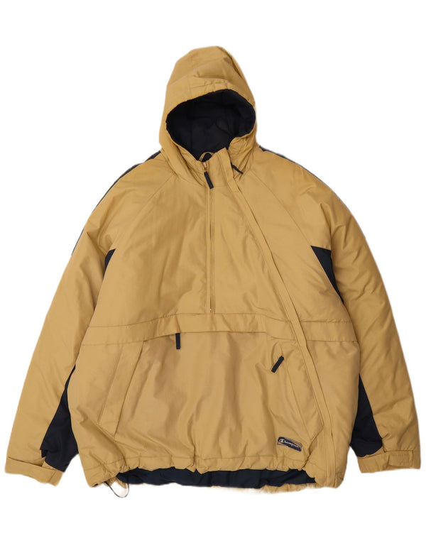 Giacca imbottita pullover con cappuccio da uomo Champion UK 42 XL Beige Colourblock