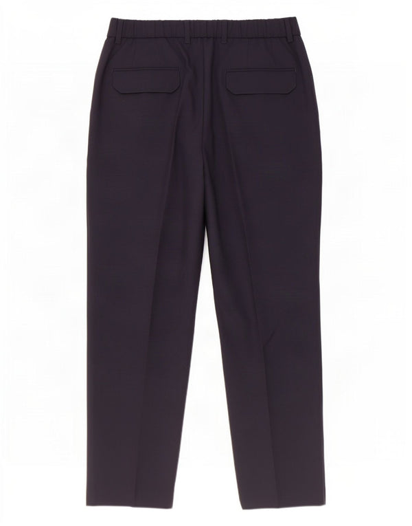 Pantaloni da abito con pegging corto da uomo Massimo Dutti EU 40 Medium W31 L26 Blu Navy