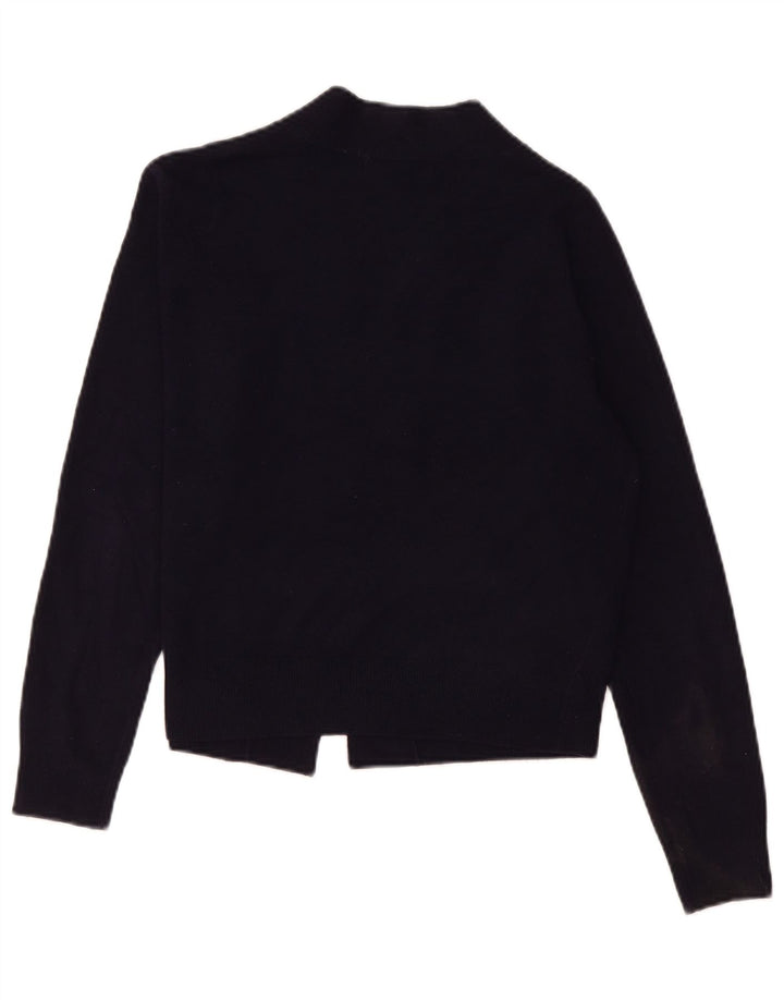 Maglione cardigan aperto corto da donna Marks & Spencer UK 14 medio blu navy