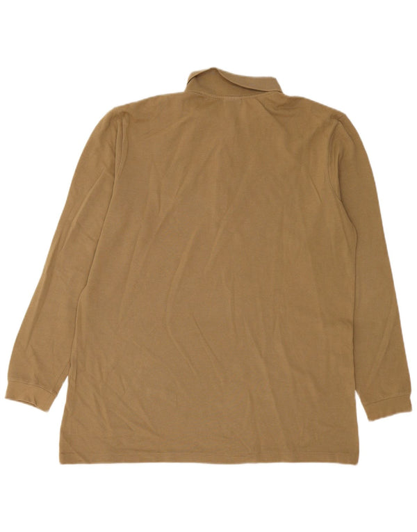 Polo da donna a maniche lunghe Lacoste taglia 46 XL cotone kaki