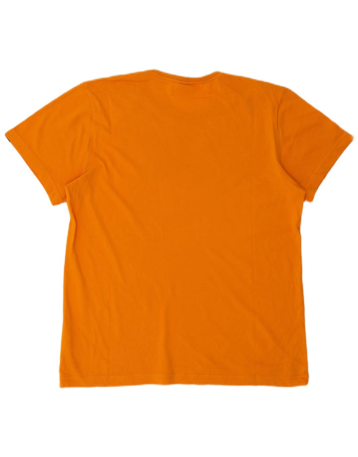 T-shirt grafica da uomo Adidas Top in cotone arancione medio
