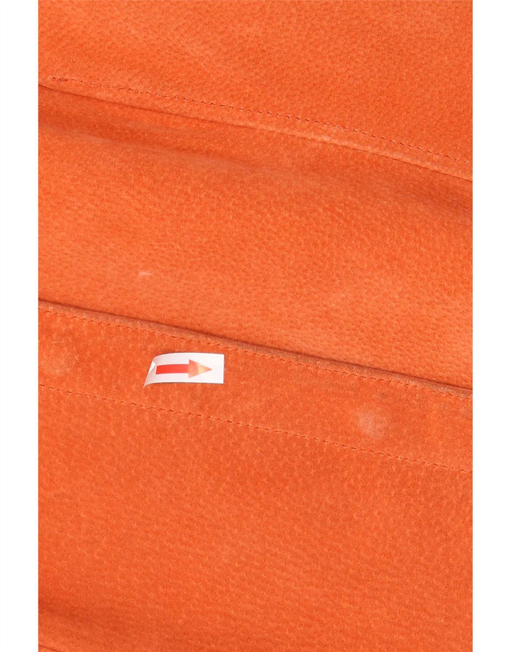 Giacca in pelle scamosciata da donna Elements UK 14 Large in pelle arancione