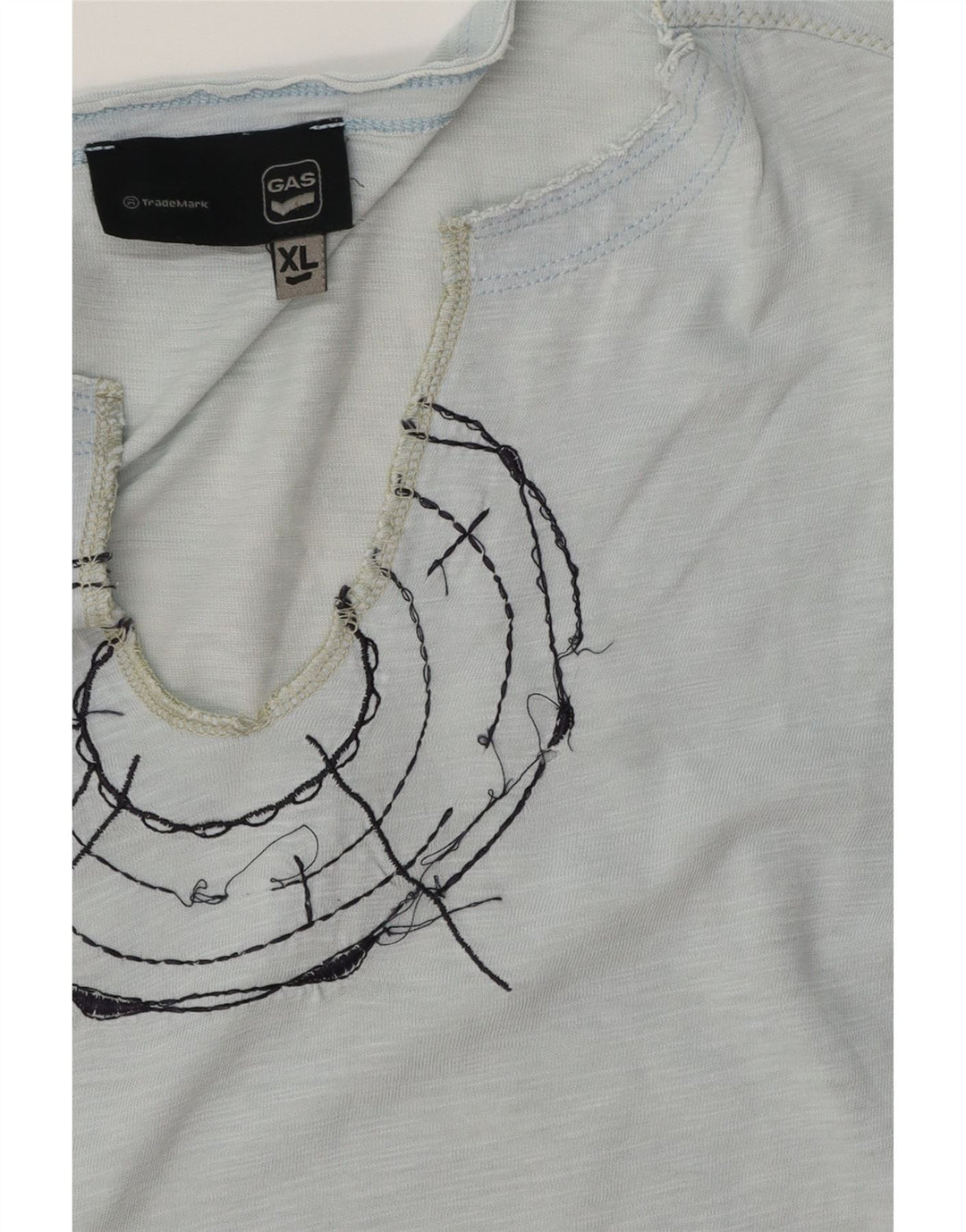 T-shirt grafica da uomo GAS Top XL blu screziato
