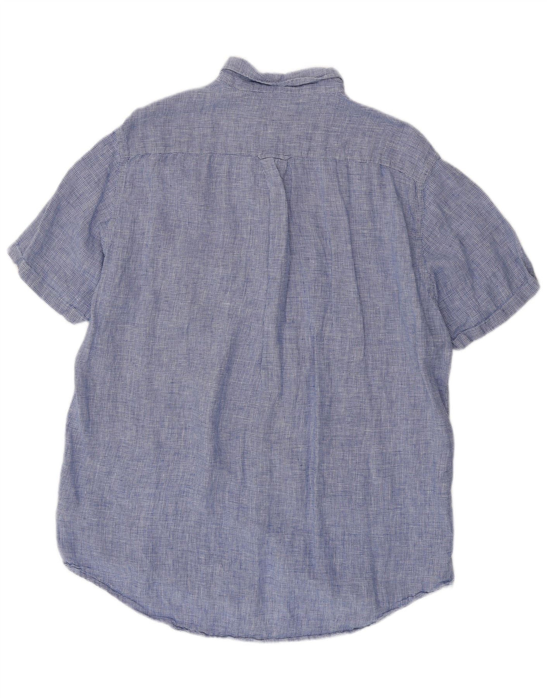 GANT Camicia a maniche corte vestibilità regolare da uomo Taglia 45/46 2XL Pied de poule blu