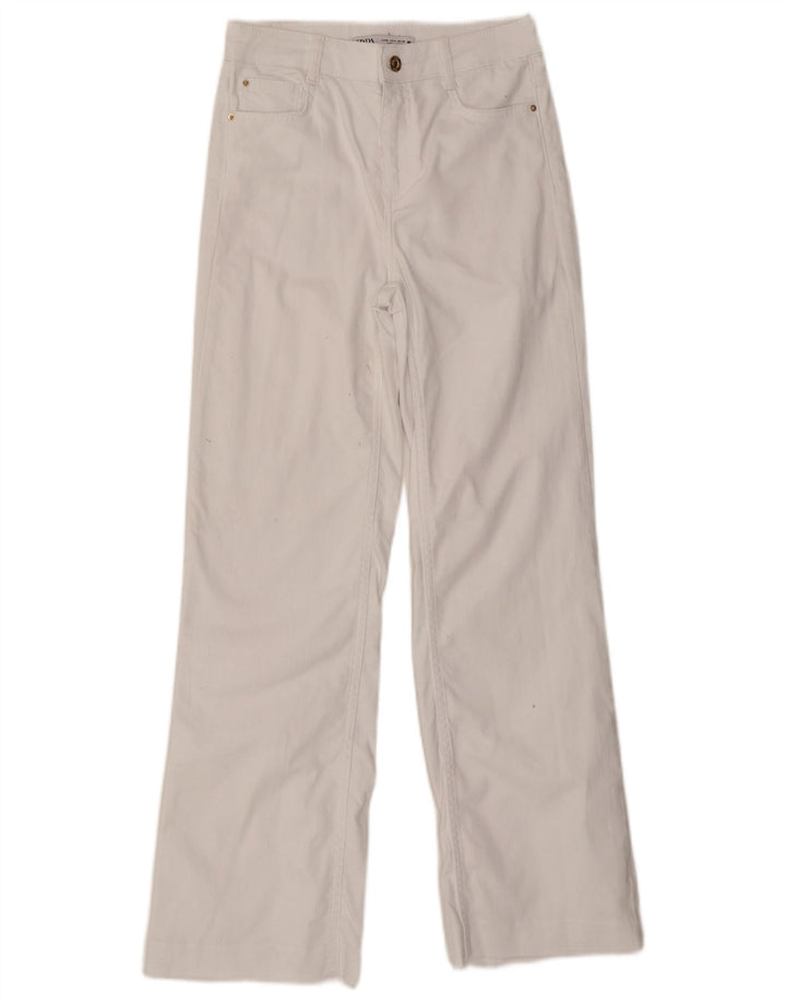 Jeans dritti da donna Zara EU 36 XS W26 L29 Bianco