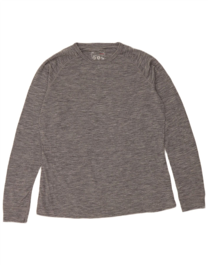 Mountain Warehouse Top da donna a maniche lunghe UK 18 XL Lana merino grigia