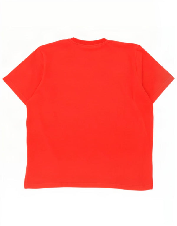 T-shirt grafica Adidas Climalite da uomo Top XL in cotone rosso