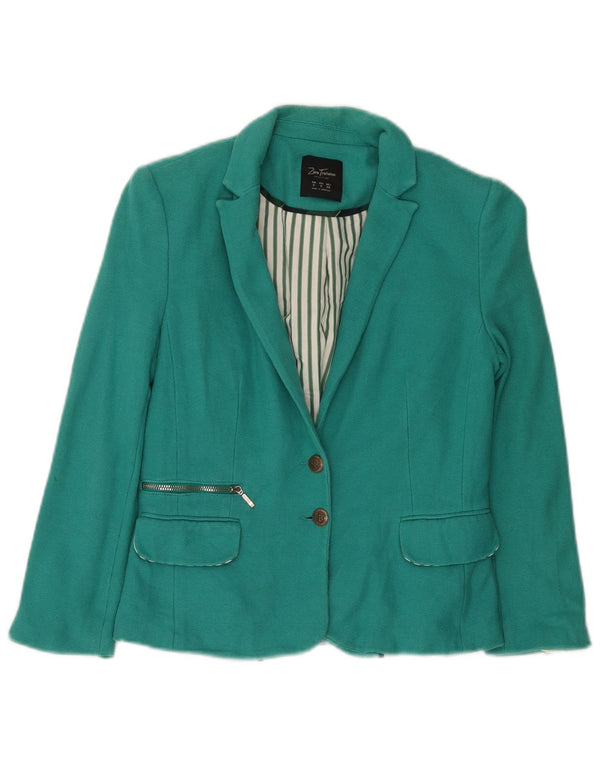 Giacca blazer corta a 2 bottoni da donna Zara UK 10 piccola blu