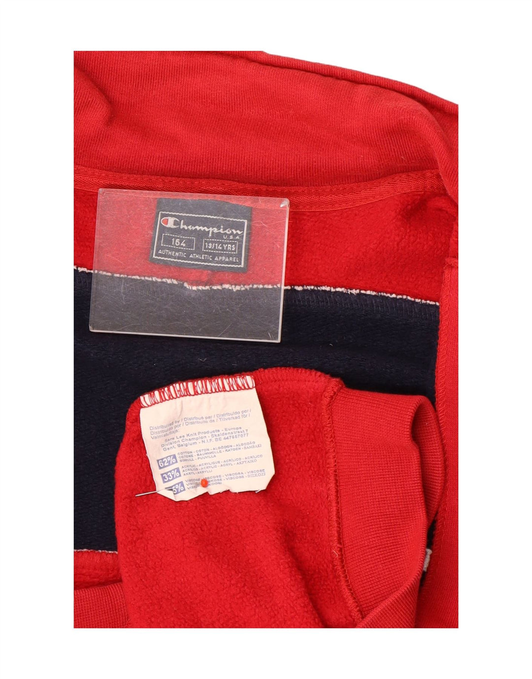 Giacca da tuta da ragazzo Champion 13-14 anni in cotone color block rosso