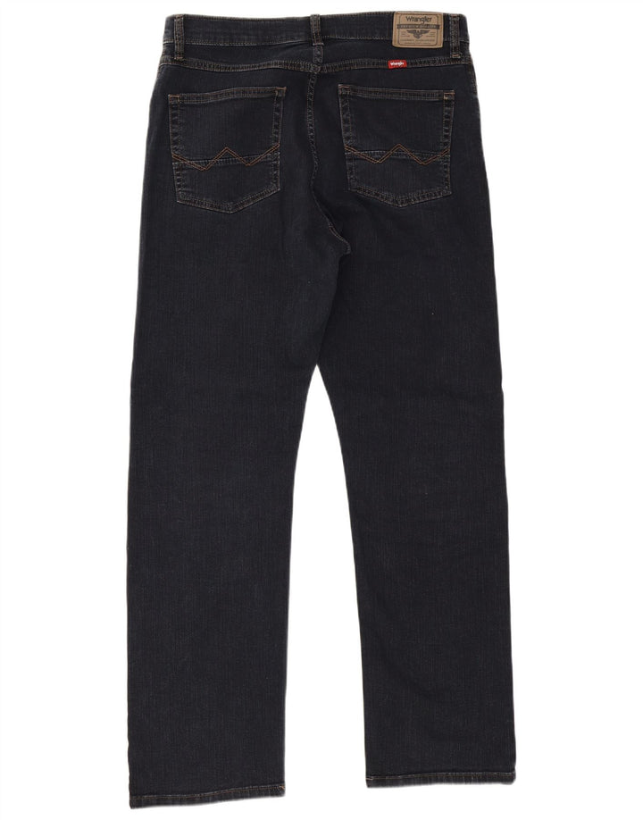 Jeans dritti da uomo Wrangler W33 L30 cotone blu navy