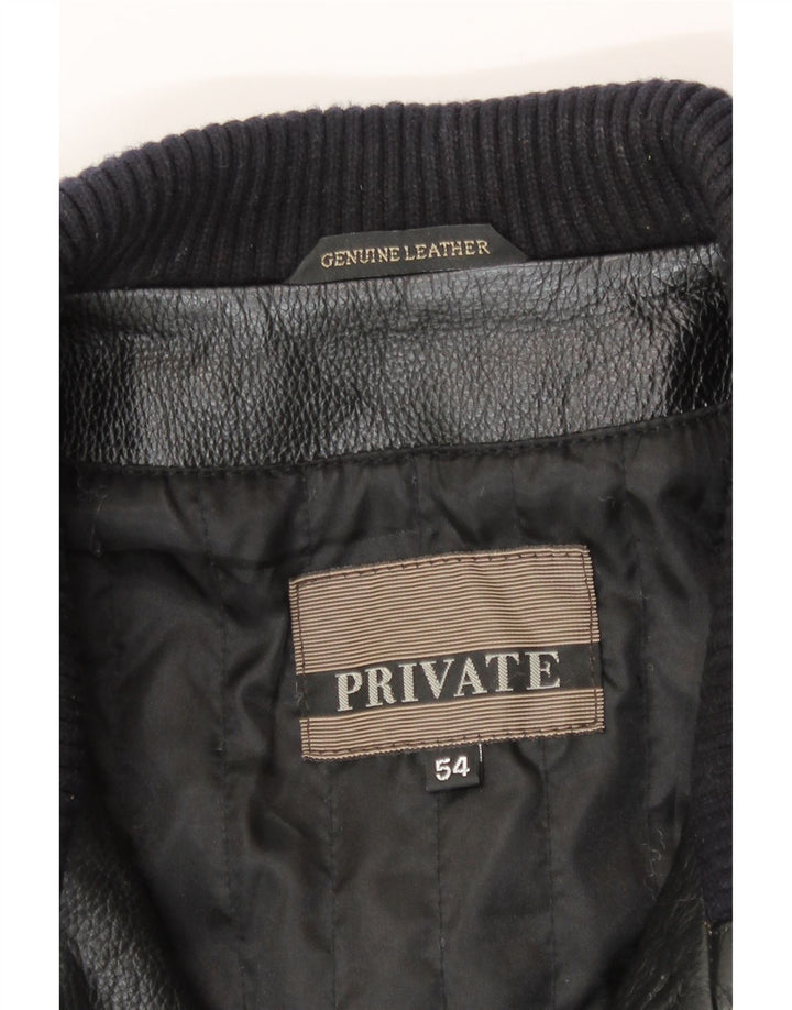 Giacca in pelle da uomo privata IT 54 2XL Pelle nera