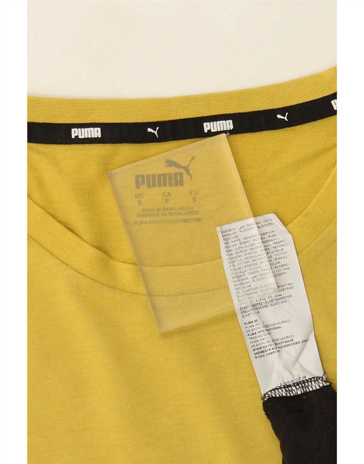 T-shirt da uomo Puma Top Small in cotone color block multicolore