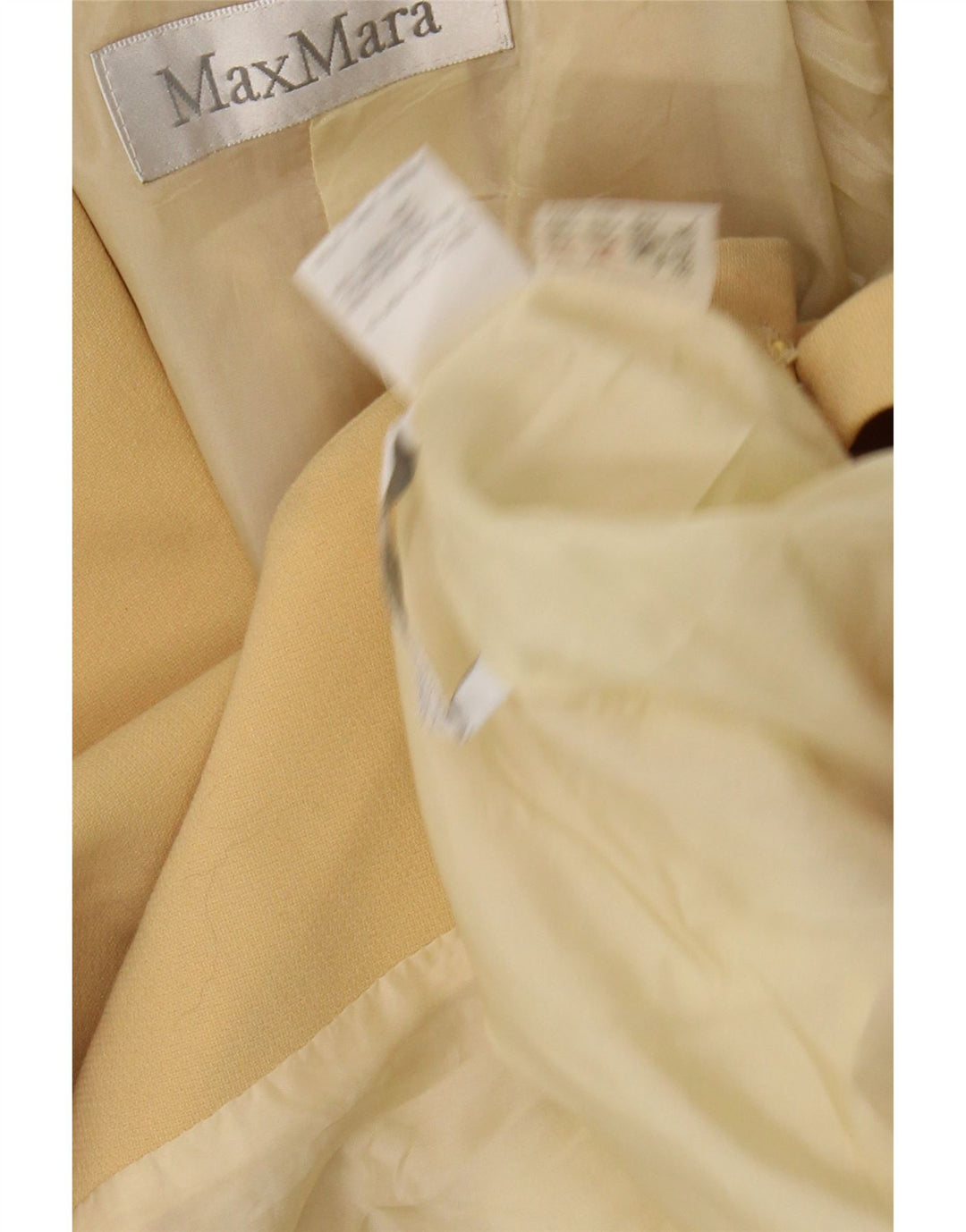 MAX MARA Womens Longline 3 Button Blazer Jacket UK 14 Medium Yellow