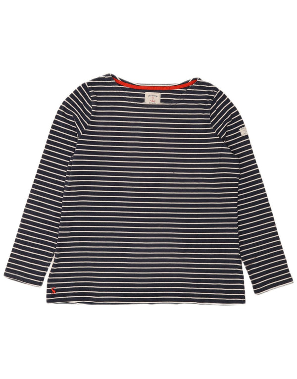Joules Top da donna a maniche lunghe UK 16 Large in cotone a righe blu navy