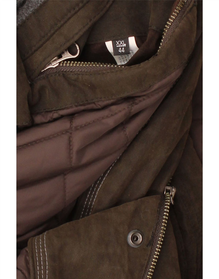 MASSIMO DUTTI Giacca da uomo in cotone cerato UK 44 2XL Marrone