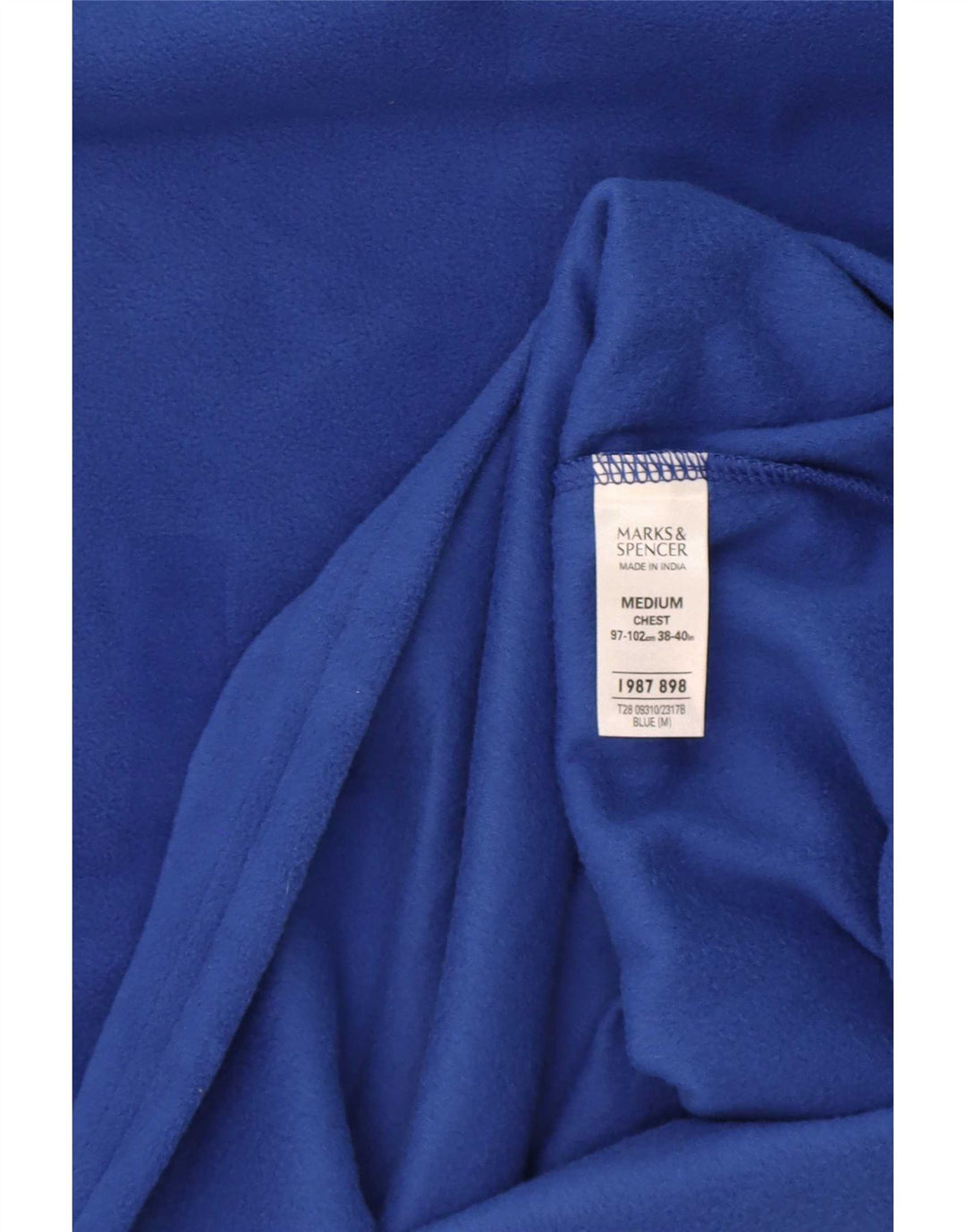 Maglione in pile da uomo Marks & Spencer blu medio poliestere