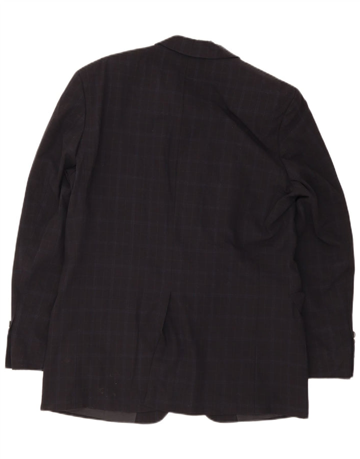 Giacca blazer da uomo a 3 bottoni Hugo Boss UK 38 medio blu navy a quadri