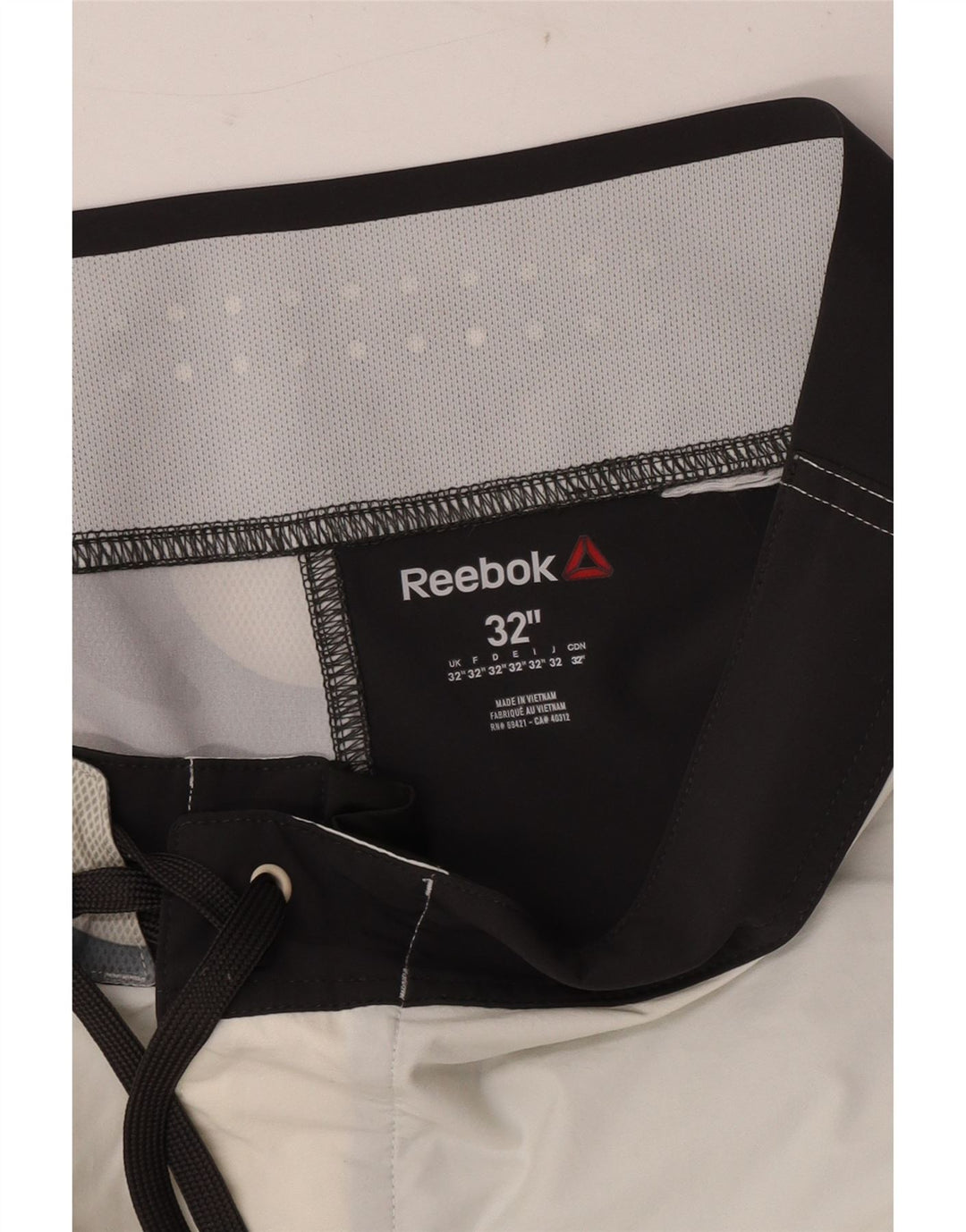 Pantaloncini da bagno Reebok Speedwick Graphic da uomo, colore nero medio