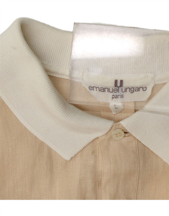 Camicia pullover a maniche corte da uomo Emanuel Ungaro Large Beige Colourblock