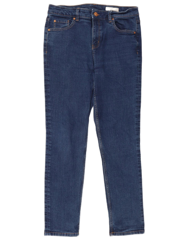 Marks & Spencer Womens The Lily Slim Jeans UK 14 Medium W30 L28 Blue Cotton