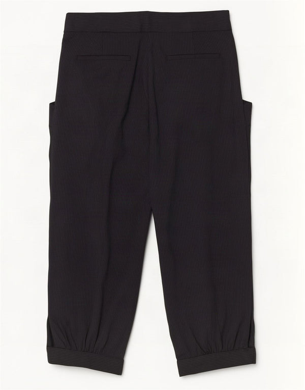 Pantaloni Capri con pegging da donna Zara piccoli W26 L18 gessati neri