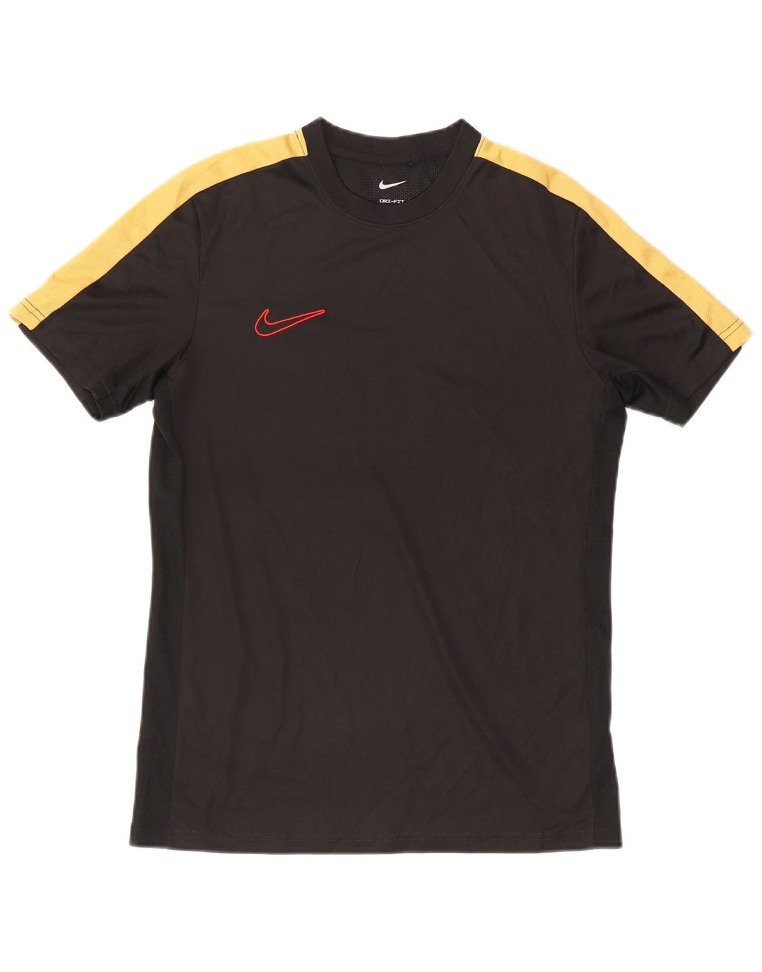 T-shirt Nike da uomo Dri Fit Slim, parte superiore in poliestere color block medio nero