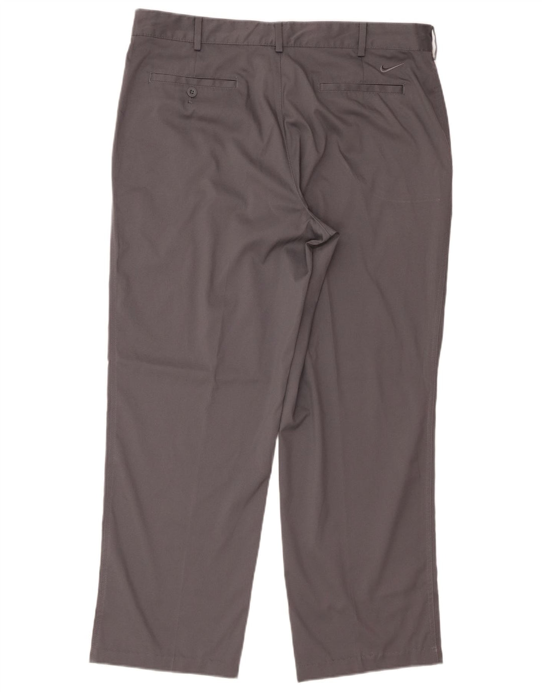 Nike Mens Dri Fit Straight Chino Trousers W36 L30 Grey Polyester