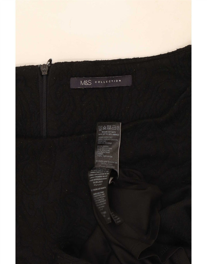 Abito tubino da donna Marks & Spencer UK 14 Poliestere Paisley nero medio