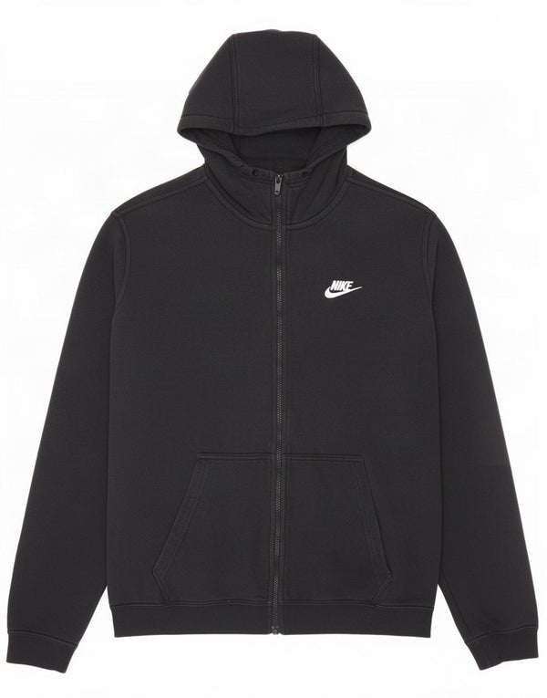 Felpa con cappuccio e zip Nike da uomo in cotone nero medio