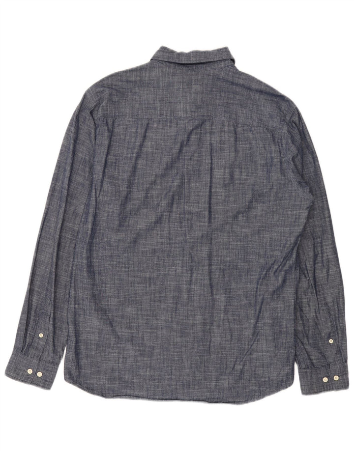 JACK & JONES Camicia Core da uomo Large in cotone screziato blu navy