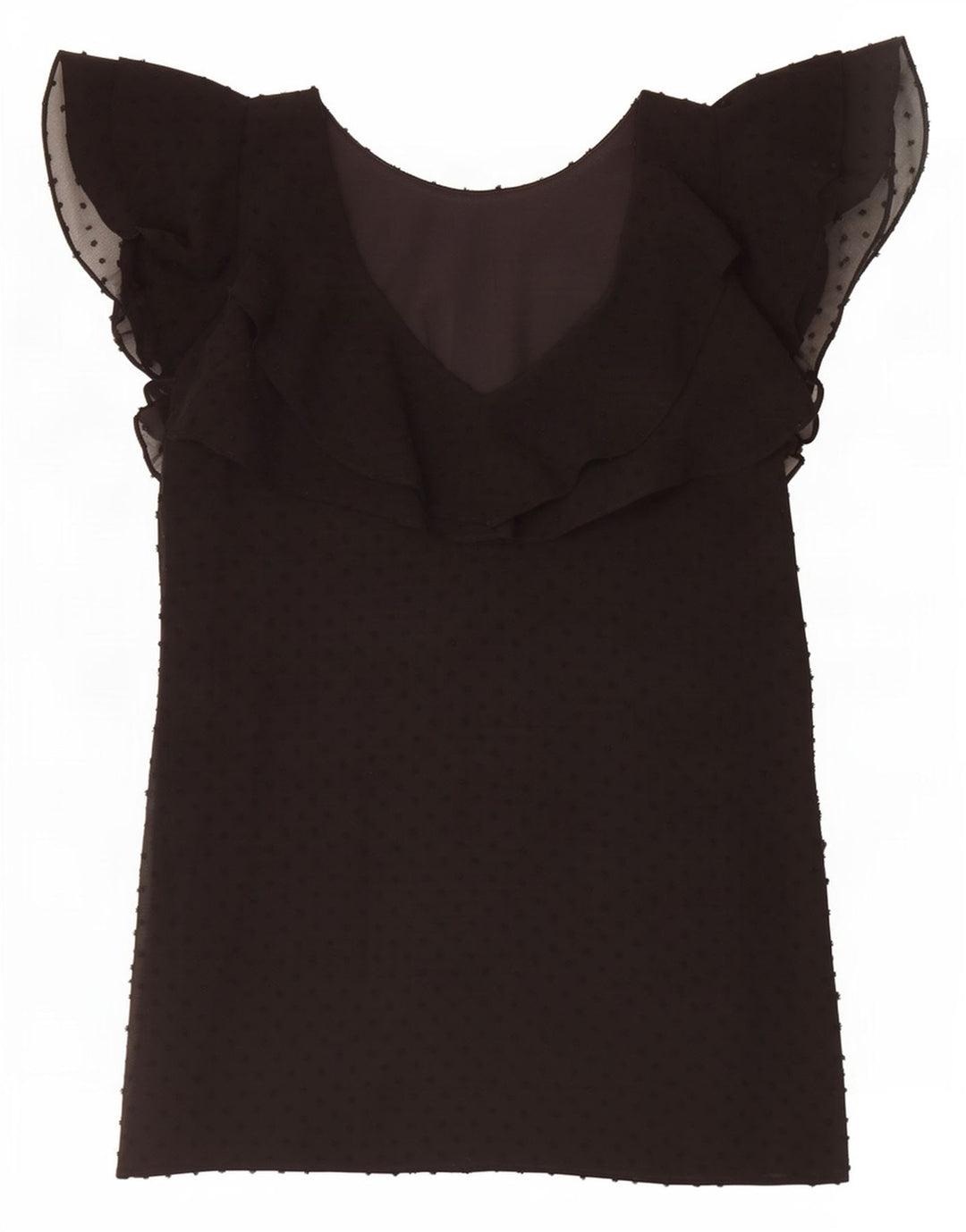 Abito basic da donna Zara UK 10 piccolo poliestere maculato nero