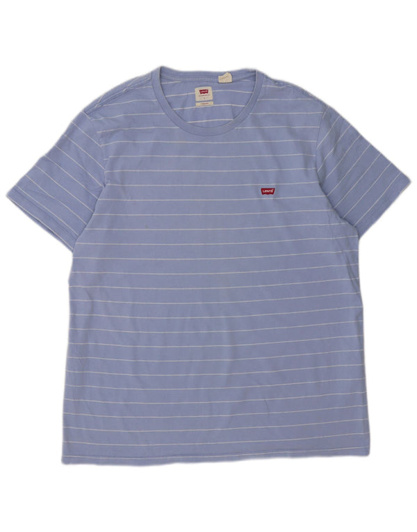 T-shirt standard da uomo Levi's Top in cotone a righe blu grandi