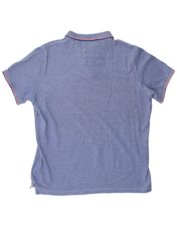 Polo da uomo SUPERDRY 3XL in cotone blu