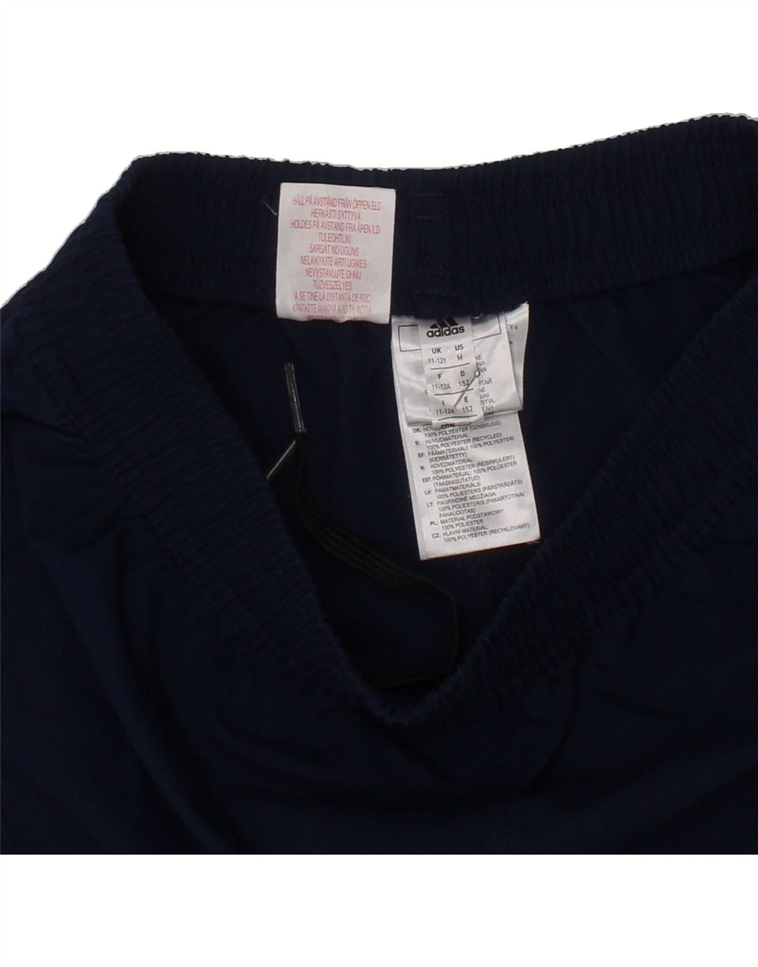 ADIDAS Boys Sport Shorts 11-12 Years  Navy Blue Polyester Vintage Adidas and Second-Hand Adidas from Messina Hembry 