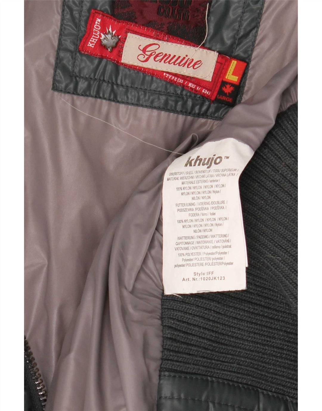 Giacca imbottita da donna KHUJO UK 14 Large Green Nylon