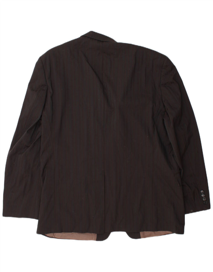 Giacca blazer da uomo a 2 bottoni HUGO BOSS EU 58 4XL lana gessata marrone
