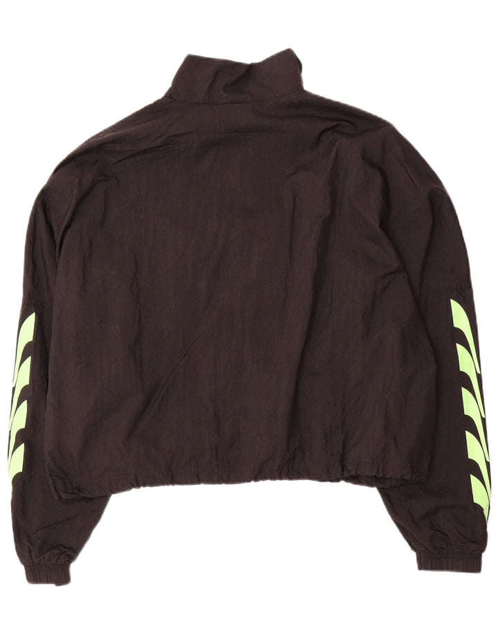 Giacca da ginnastica oversize con grafica corta PUMA da donna UK 16 Large Nera