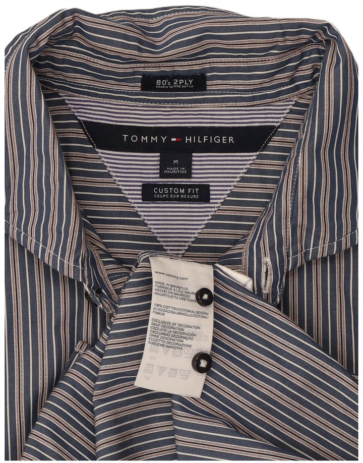 Camicia da uomo su misura Tommy Hilfiger Cotone a righe blu navy medio