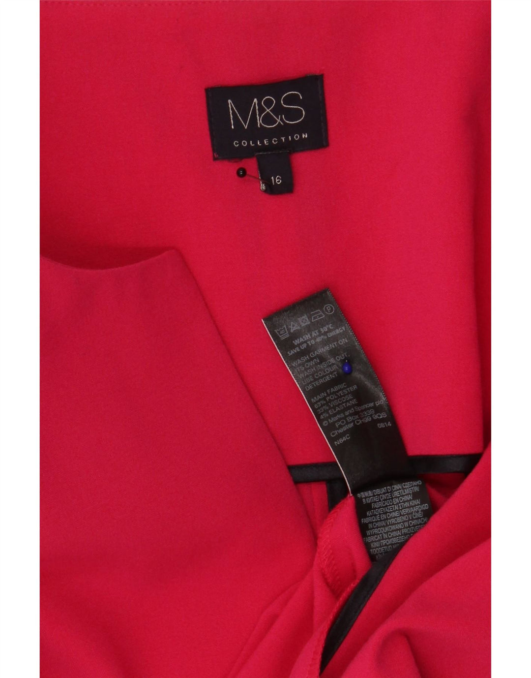 Giacca Marks & Spencer da donna Open Blazer UK 16 Large Pink Colourblock