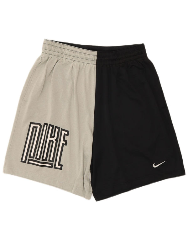 Pantaloncini sportivi Nike Dri Fit Graphic da uomo, grandi, in poliestere color block nero