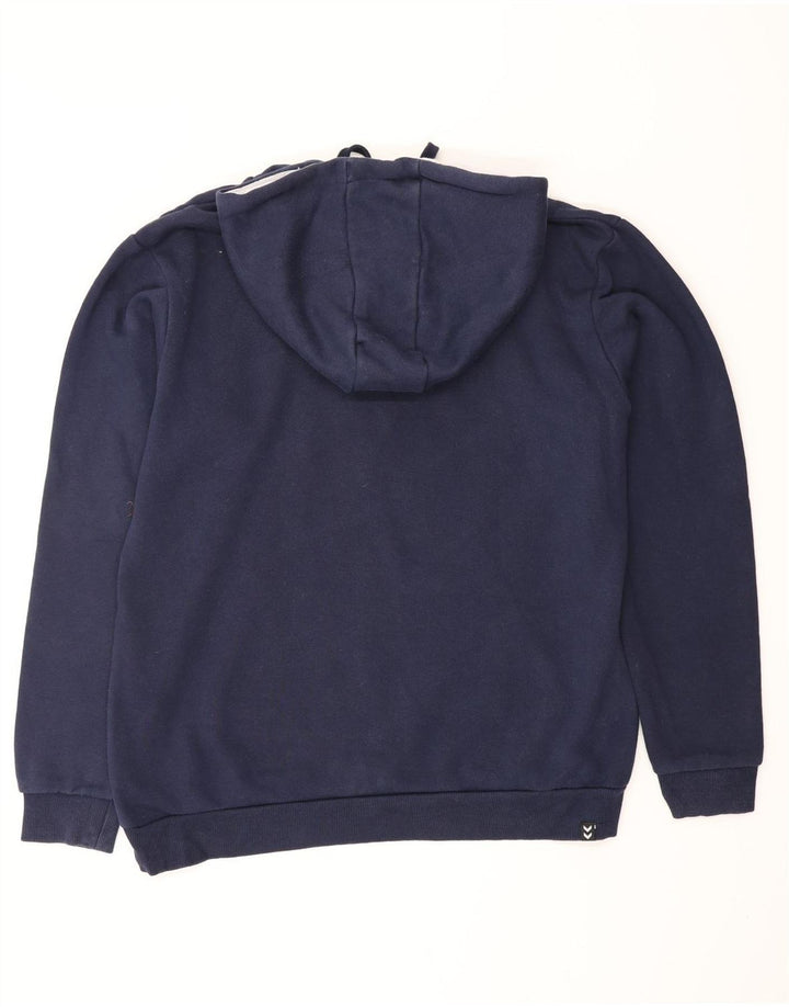 Maglione con cappuccio grafico da uomo HUMMEL grande in cotone blu navy