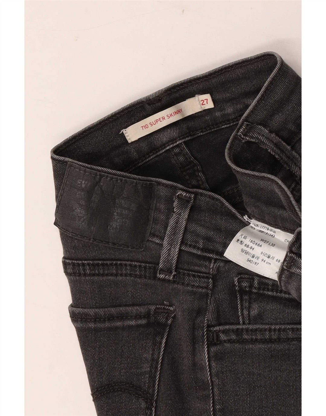 Jeans Levi's 710 Super Skinny da donna W27 L30 Neri