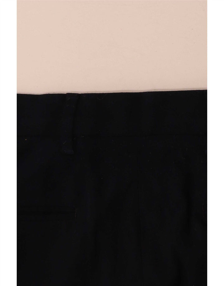 Pantaloni da abito slim fit da uomo Marks & Spencer W34 L31 poliestere blu navy